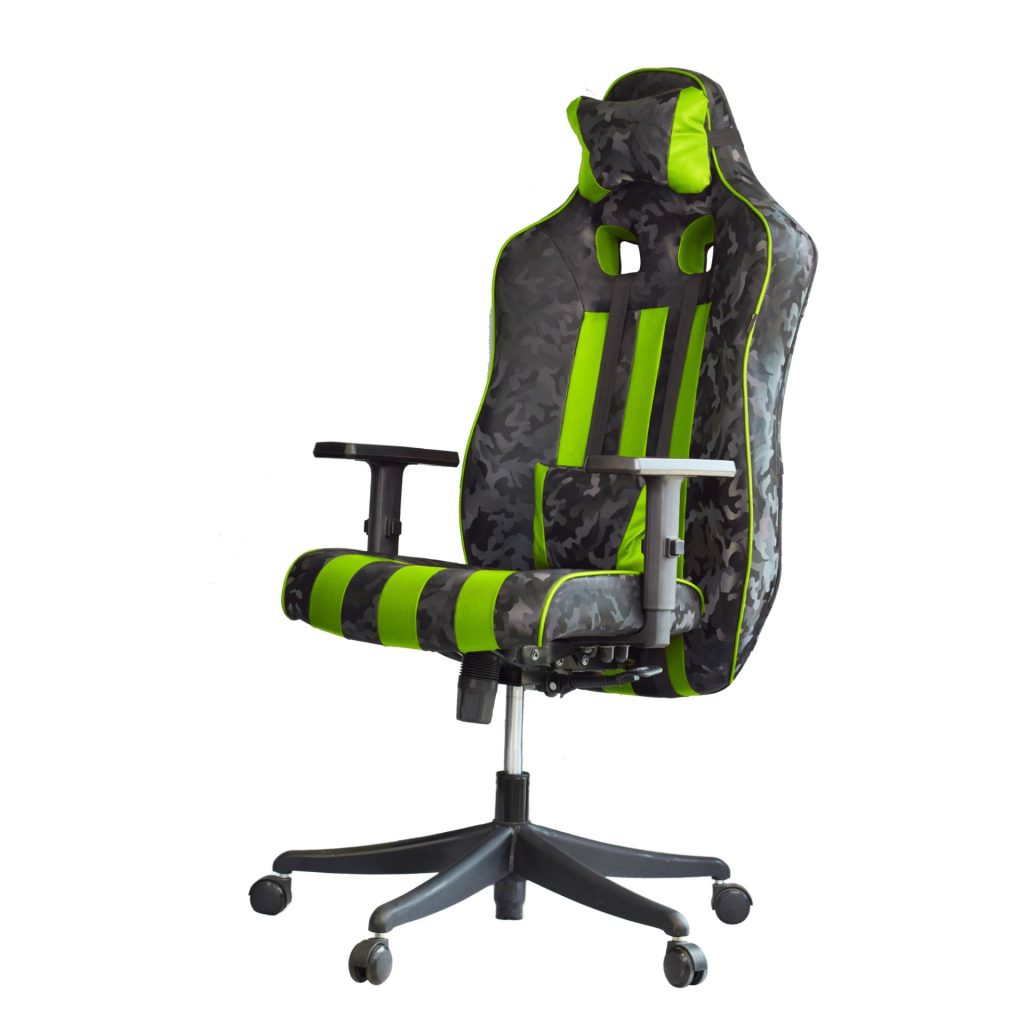 صندلی گیمینگ بامو طرح چریکی مدل G2021 سبز
