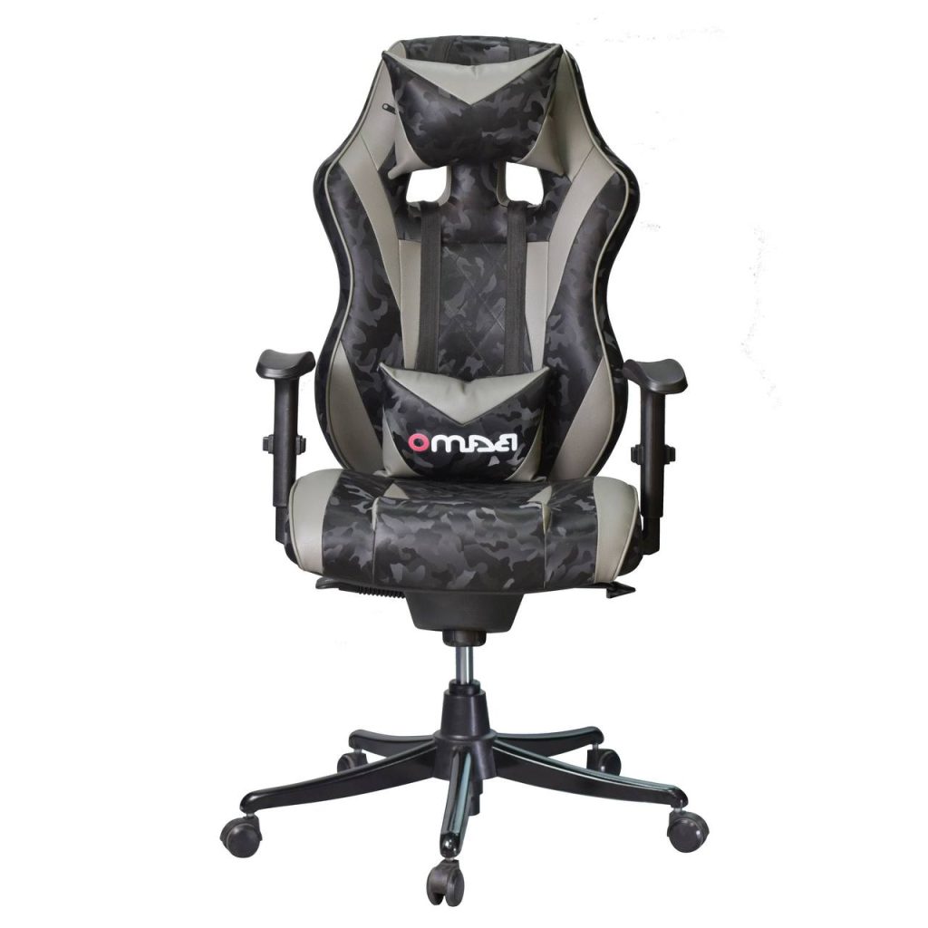 صندلی گیمینگ بامو طرح چریکی مدل G2020 طوسی