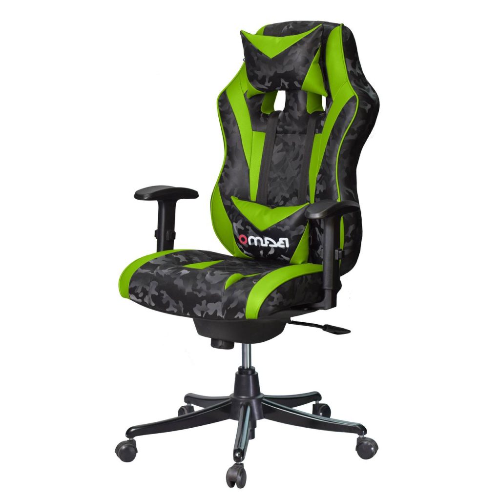 صندلی گیمینگ بامو طرح چریکی مدل G2020 سبز